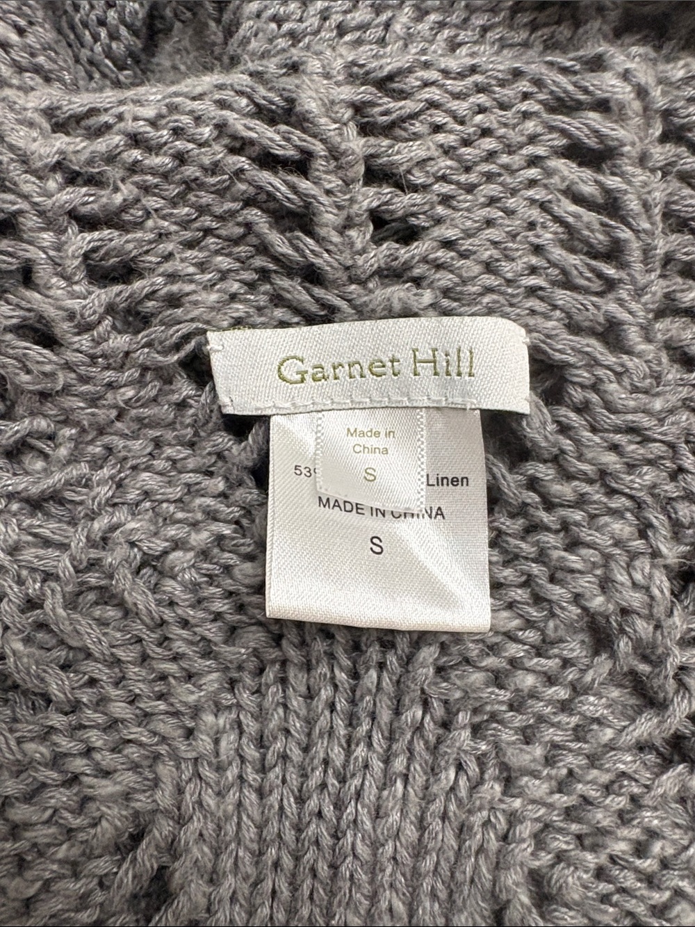 Garnet Hill Cotton & Linen Shrug S - Picture 4 of 6